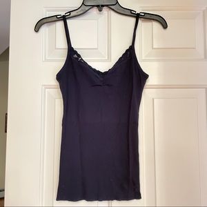 Navy blue cami with Lace detail